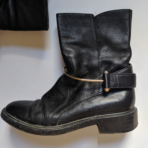 Balenciaga | Black Ankle Botos with Gold Hardware - Picture 1 of 8